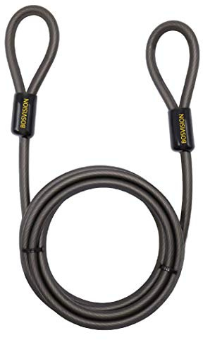 Spiral Cable Lock, Double Loop Steel Security Cable, Bicycle Lock Cable (10mm) 120cm