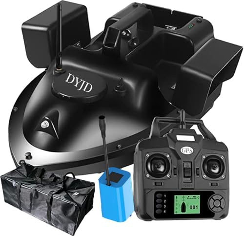 DYJD Bateau d'appâts sans Fil Smart RC Smart RC 2kg Chargement de l'alimentation Automatique Retour Télécommande 500M Distance Pêche Nest Bateau,12000mah
