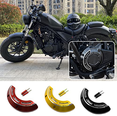 Midimttop Motorcycle Left Engine Stator Cover Guard Crash Pads Frame Case Slider Protector for Ho-nda Rebel CMX 500 Rebel 500 CMX500 2017 2018 2019 2020 2021 (Black)