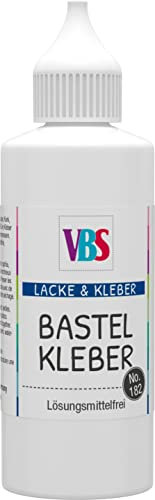 VBS Bastelkleber No. 182 Bastel-Projekte DIY transparent auftrocknend, wasserbasiert, geruchsneutral, flüssig, lösungsmittelfrei 85 ml