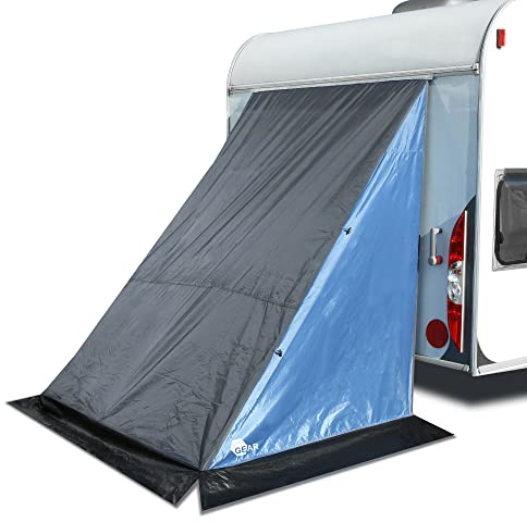 your GEAR Caravan Zelt Adria - Heckzelt 190x150x185 cm - Küchenzelt Gerätezelt Lagerzelt für Wohnwagen oder Wohnmobil - 3 Kederlängen zur Wahl - 2 Eingänge UPF 50+ Schutz 3000 mm Wassersäule - 180