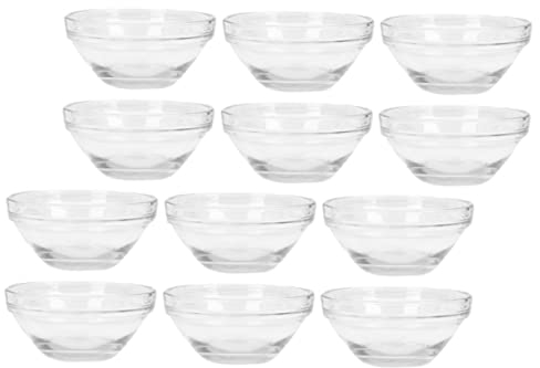 Beavorty 12Pcs Bols En Verre Pour Masque Visage, Bol De MéLange Transparent Pour Soins De Visage, Accessoire Spa Et Salon, IdéAl Pour Huiles Essentielles, 6x6x3cm