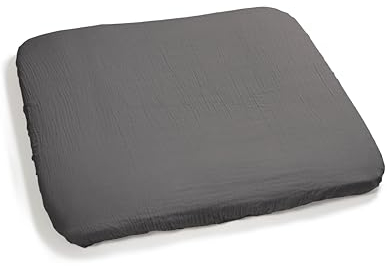 pic Bear Wickelauflagen Bezug 75x85cm - 100% Musselin Baumwolle, Elastischer Gummizug, Sanft & Schützend - Komfort für Babys (granit)