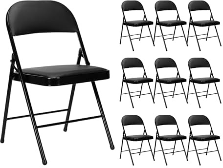 THINIA HOME Pack 10 Sillas Plegables Acolchadas