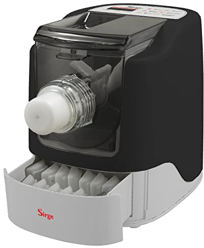 Sirge PASTABUONA - Machine à pâtes fraîches automatiques 260 W | 29 Trafile + Kit Pain et Pizza | Capacité 720 g | Extrusion verticale anti-collante | Facile à nettoyer | Livre de recettes inclus