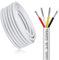 20 Meter 18AWG 4x0,75mm² Elektrischer Kabel, 4 Adriges Kabel 5V/12V/24V/300V Weiß Verzinntes Kupferkabel, Flexibel und Weich Niedrige Impedanz Hohe Temperaturbeständigkeit Verlängerungskabel