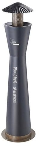 FAZENHUA Floor Ash Column Cigarette Butt Collector Soot Column with Rain Proof Top Floor Standing Ashtray Floor-to-ceiling Trash Can for Park