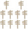 Yuiturt 10 cartelli in miniatura in legno, 7 x 4,8 cm, in miniatura da giardino, mini cartello (senza base)
