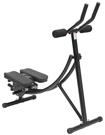 Ab Workout Equipment, Foldable Ab Machine Coaster, 330lbs Weight Capacity Abdominal Crunch Trainer with LED Display, Three-Level Stomach Workout Equipment for Home Gym