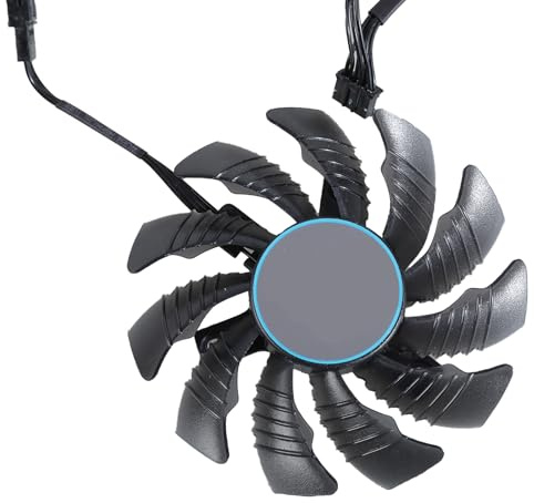 Oxxggkao Ventilador de refrigeración de tarjeta gráfica de 75 mm T128010SU de 4 pines DC12V para un rendimiento óptimo en PC para ventilador de GPU RX6700XT 6600XT