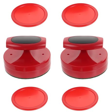 Hohopeti Pagaies De Air Hockey Et Palets De Remplacement 94 Mm en Plastique Léger, Ensemble, Accessoires pour Pousseur De Hockey sur Glace, pour Salle De Loisirs Et Jeu D’Arcade