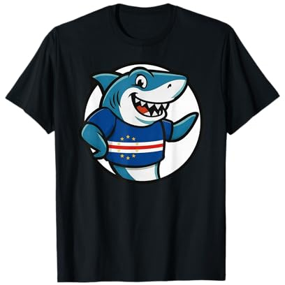 Cap-Vert Drapeau Requin Drôle Cap-Verdien T-Shirt