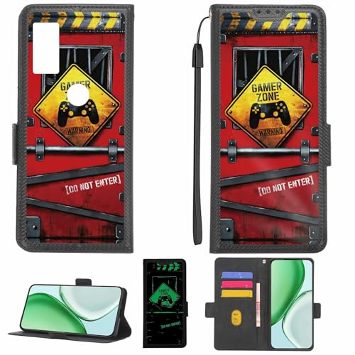 Aroepurt fodral kompatibelt med Cricket Jetmore telefonfodral flipskydd [med härdat glas skärmskydd] [RFID-blockering] [ljuseffekt] LPT-JGP