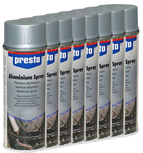 Presto 8X 307137 Aluminium Spray KORROSIONSSCHUTZ Schutz ABGASROHR AUSPUFF 400 m
