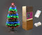 SHATCHI SHATCHI-1210 4ft Fibre Optic Christmas Tree Remote Control Various Effects Xmas Decorations, Green