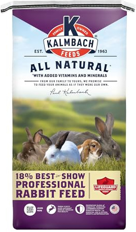 Kalmbach Feeds 18% Best in Show Rabbit Feed for All Rabbits, 50 lb Bag