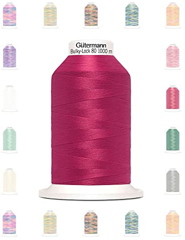 Nähmit - Gütermann Bulky Lock 80 Bauschgarn 1000m Rolle Overlockgarn (10-382)