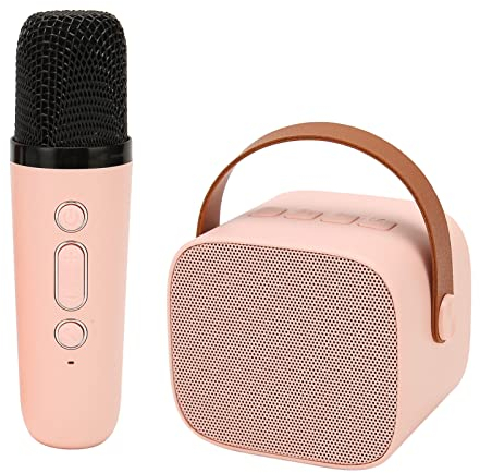 Sxhlseller Tragbarer Bluetooth-Lautsprecher mit Mikrofon-Set, Karaoke-Maschine für Kinder und Erwachsene, Handmikrofon-Lautsprecher mit Magischem Sound für Heimparty, Hochzeit