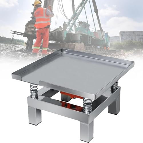Petite table vibrante en béton, mini table vibrante en acier inoxydable, vibrato à plaque plate en béton, plate-forme de vibration de bloc d'essai de banc pour l'industrie, la construction, l'expéri