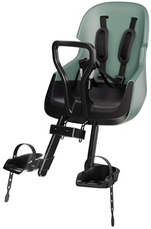 Siège vélo Avant pour bébé Bobike Exclusive Evolve Mini – Siège Enfant Avant, Montage sur Tube de Direction, Design Enveloppant, Repose-Pieds réglables, 9–36 Mois, Jusqu’à 15 kg