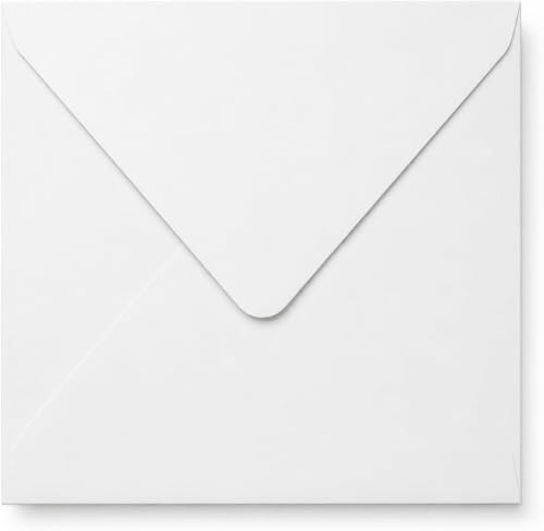 DJP 4 x 4 fyrkantiga enkla vita 100 gsm kuvert - 105 x 105 mm - 50-pack