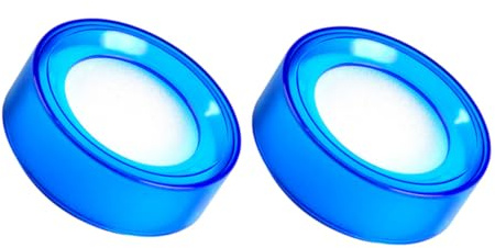 ABOOFAN 2 pièces Éponge Humide pour Doigts Plastique Humidificateur de Doigts Rond Transparent Bleu pour Comptage Usage Bureau Banque et École