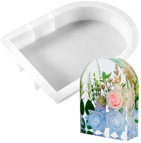 epoxihartsformar stor välvd, 23,3 x 18,2 x 5,1 cm silikonform epoxiharts | epoxihartsformer, epoxiharts silikonformar för blomkonservering, heminredning, bokstöd, konstverk (ark)