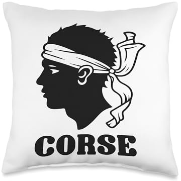 Corse - Corsica Flag Moor Head Corso Pride Corsican Heritage Throw Pillow