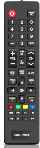 2 Piezas Mando Universal TV para Samsung, Mando TV Universal para Samsung QLED UHD SUHD HDR LCD LED HDTV-No Se Necesita configuración