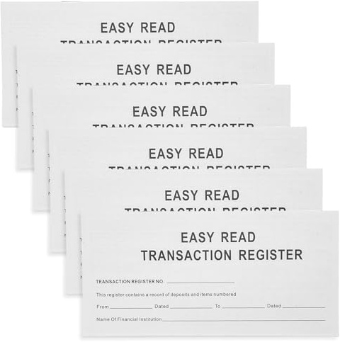 HAKIDZEL Set di 6 Quaderni per Registro degli Assegni Personali, Libro di Contabilità Finanziaria in Carta Bianca Design Snello per Organizzazione Efficiente