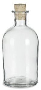 Nakpunar Boston Round Clear Glass Bottle, 8.5 Oz. w/Cork - ball bottle, round bottle for oils, witch spells, wedding favors, bath bubbles