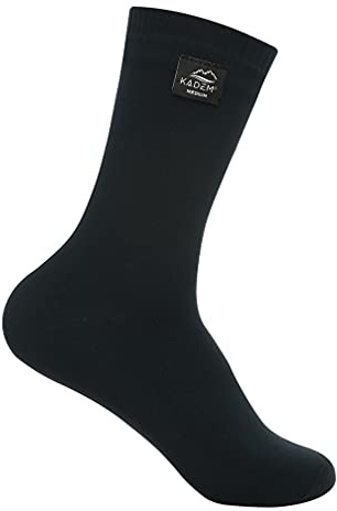 Kadem® Outdoor Lifestyle wasserdichte Socken atmungsaktive Membran Unisex Damen Herren | Wudu Mest Corap | Outdooraktivitäten | schwarz M: 39-42