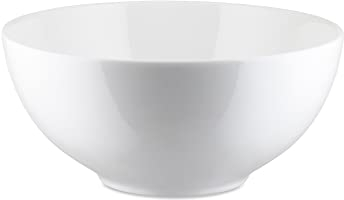 Alessi All Time Salatschüssel aus Bone China, 2 x 22.2 x 70 cm, Weiß