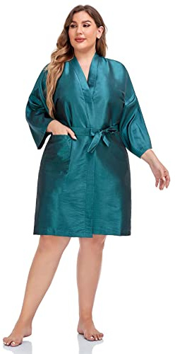 Camice protettivo stile kimono per clienti di saloni da parrucchiere (Colore: Blu)