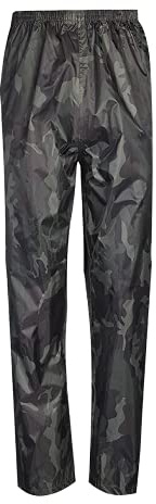 Pantalon de pluie imperméable unisexe taille élastique, camouflage, 31-35