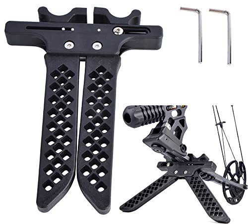 SHARROW Supporto per Arco Compound Pieghevole Tiro con L'Arco da Supporto per Arco Morsetto per Arti Supporto per Archi Supporto Rack con Protezione per Arti