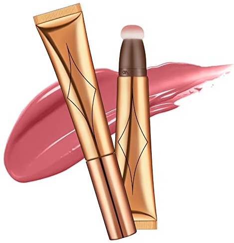 AOOWU Blush Wand Stick, Illuminante Liquido Highlighter Blush in Crema Lunga Durata e Traspirante, Liquid Contouring Viso, Leggero e Naturale(#02)