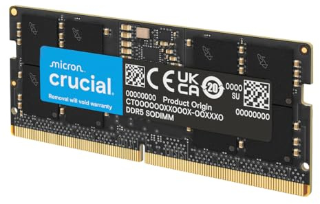 Crucial DDR5 RAM 48GB Kit (2x24GB) 5600MHz SODIMM, Arbeitsspeicher für Laptop/Notebook, Mini PC (auch 5200MHz / 4800MHz) CL46 - CT2K24G56C46S5