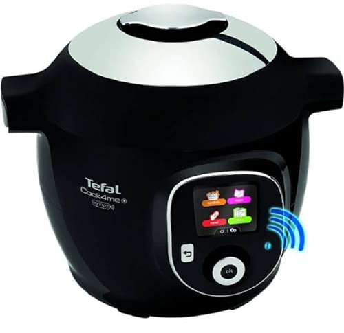 Tefal Cook4Me+ Connect Smart Multicooker CY855830 - Multicooker (1600 W, 6 L, 6 modos de cocción, 150 recetas, aplicación dedicada), color negro