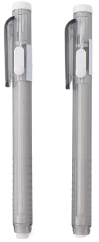 Saluaqui Infällbar Mekanisk Eraser Pen Set 2 -pack med 10 Påfyllningar för Skolkontor - Bekväm Utformning Av Pennstil Tillförlitligt Plastmaterial