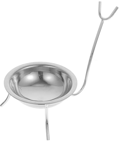 BESPORTBLE Soporte para Cucharones de Acero Inoxidable, Estante Grande Desmontable Color Natural, Portacucharas Práctico para Cocina y Restaurante, Almacenamiento Utensilios Cocina, Rejilla