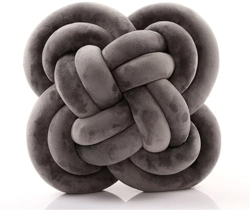GIYXHU Cuscini Decorativi Con Sfera Cuscino Nodo E Tessuto In Velluto for La Decorazione Del Divano Letto Da Pavimento Quadrati Annodati for Casa per Divano(Color 4)