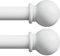 2 Stück gardinenstange weiß 71-300 cm, wandmontage gardinenstangen set mit Halterungen, Dekorativ 16mm weiss matt gardinenstange 3m lang, gardinenstange outdoor wetterfest