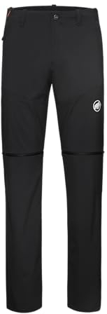 Mammut Outdoor Zip Off Pants Men | Wanderhose für Herren, Funktionshose zum Wandern und Trekking, Outdoorhose, Multifunktionshose, Lang & Kurz, 85% Polyamid, 15% Elasthan | Black, 50