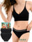 Daytime Bikini LACE, Perioden-Slip für tagsüber für Teenager, Menstruations-Unterwäsche, Bambus-Viskose schadstoff-frei, saugstark bei mittlerer bis starker Blutung, schwarz, Größe S, Doppelpack