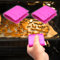 Presine Silicone da Forno 2 Pezzi, Guanti da Cucina Antiscivolo e Resistenti al Calore, Presine Sicure per Alimenti, Perfette per Grigliare, Cuocere e Manipolare Pentole Calde (FUCSIA)