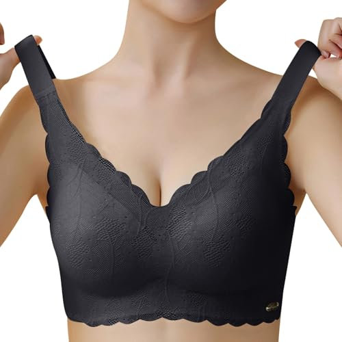 Bra Reggiseno 3x1 Push Up Prolunga Reggiseno 4 Ganci Reggiseni Plus Size Reggiseno Taglie Comode Reggiseno Senza Cuciture e Ferretto Reggiseno Sportivo Imbottito Coppe Reggiseno Adesive Silicone