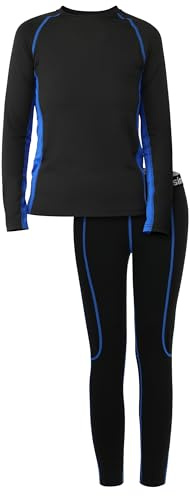 Ruisita Sous-vêtements thermiques de ski pour enfants - Sous-vêtements fonctionnels de sport - Pour garçons et filles - Respirants - Sous-vêtements thermiques - Sous-vêtements d'hiver - Pantalon