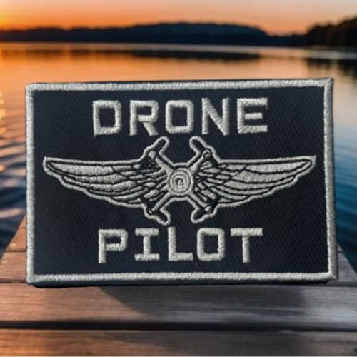 Parche de DRONE PILOT Parche de para ropa, mochilas, moral táctica, parches militares, pegatinas, insignias, cintas de
