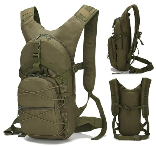 Joygoodta Mochilas de caza para hombres, mochila de supervivencia impermeable con múltiples bolsas de bolsillo, transpirable para caminar para caminar para camufla de camuflaje para hombres
